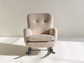 Mecedoras tapizada de tela 75 x 85 x 95 cm - beige - sillón balancín moderno para salón dormitorio y lectura